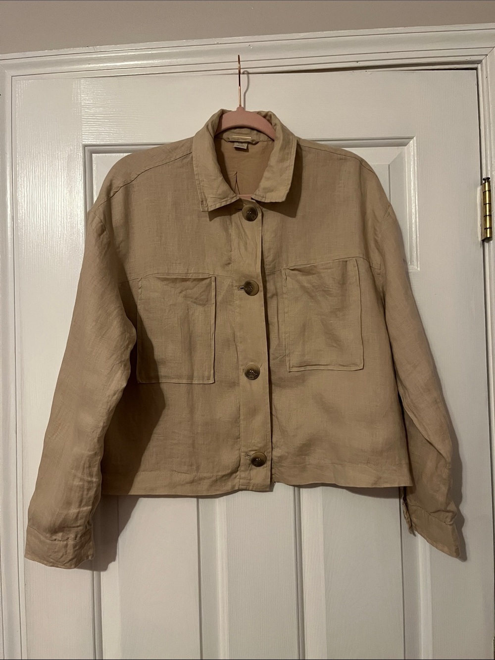 Magaschoni Tan Linen Utility Jacket - Women